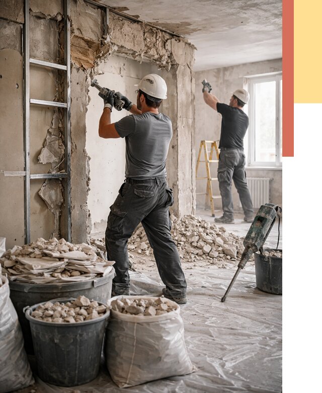 Демонтажные работы в Гатчине от 2775 руб. — услуги и цена под ключ | ОТДЕЛОЧНИК-Гтч