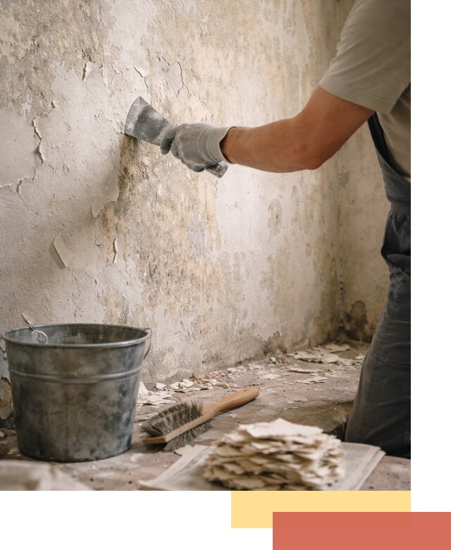 Удаление старой краски со стен в Гатчине качественно и быстро