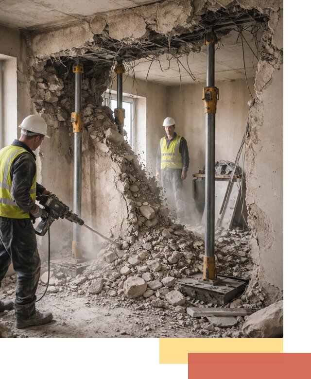 Снос несущих стен в Гатчине с гарантией безопасности и качества