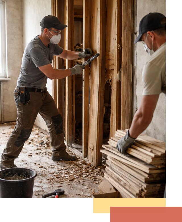 Демонтаж деревянных перегородок в Гатчине быстро и аккуратно