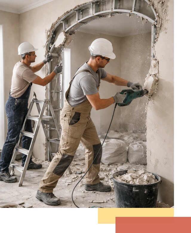 Демонтаж гипсокартонной арки в Гатчине быстро и аккуратно