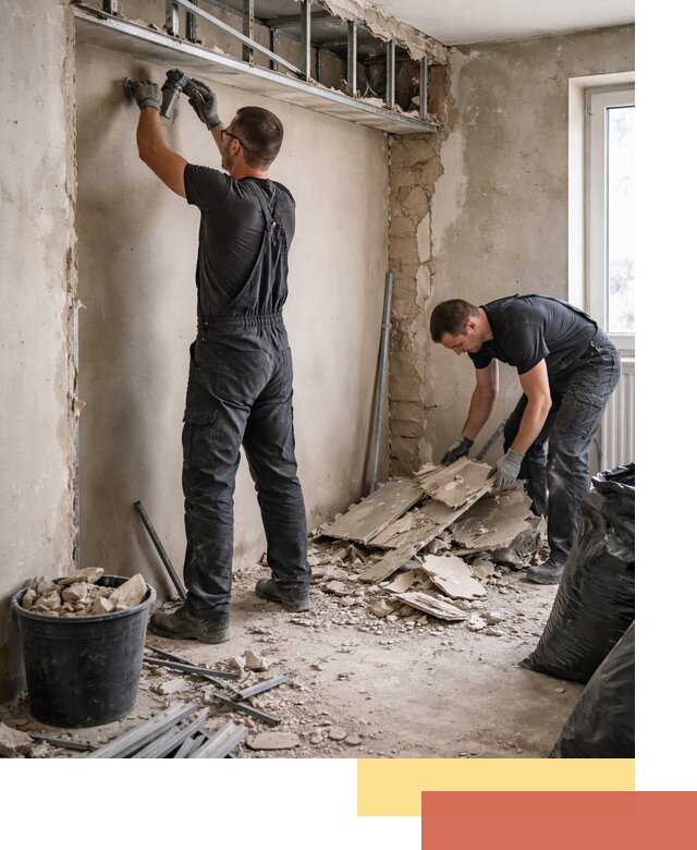 Демонтаж короба из гипсокартона в Гатчине быстро и аккуратно