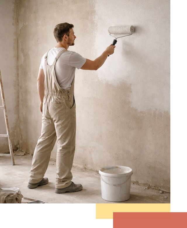 Грунтовка стен под отделку в Гатчине профессиональным раствором