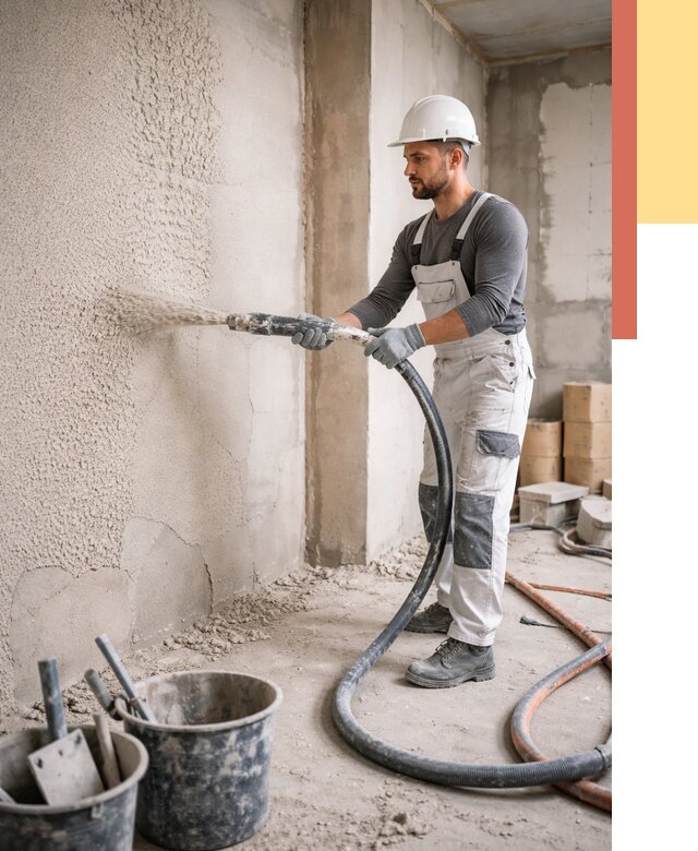 Машинная штукатурка стен в Гатчине под ключ от 6679 руб./м2 | ОТДЕЛОЧНИК-Гтч