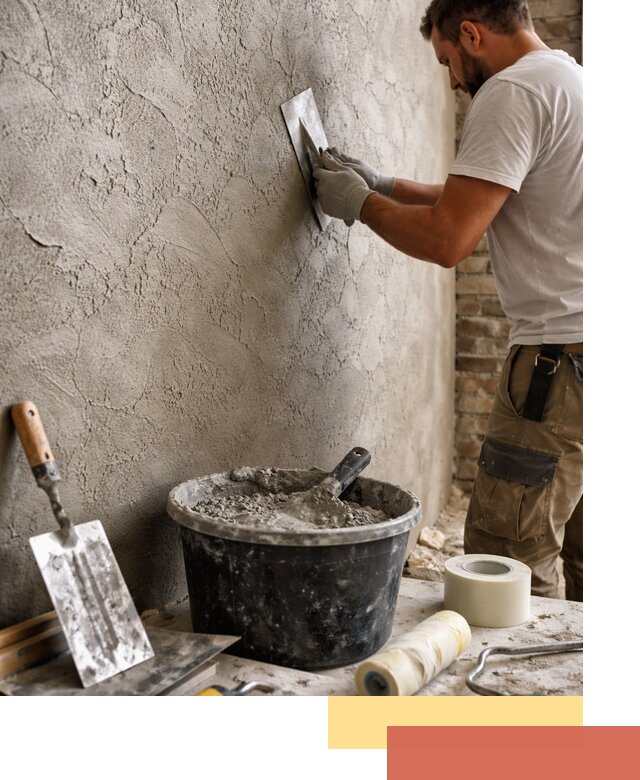 Декоративная штукатурка лофт в Гатчине — отделка стен и потолков