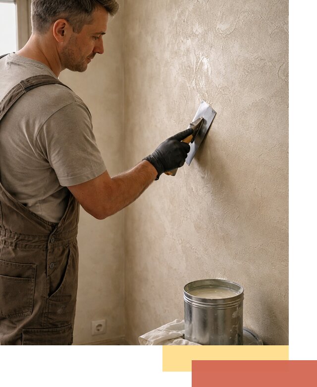 Нанесение воска на штукатурку в Гатчине для защиты и блеска