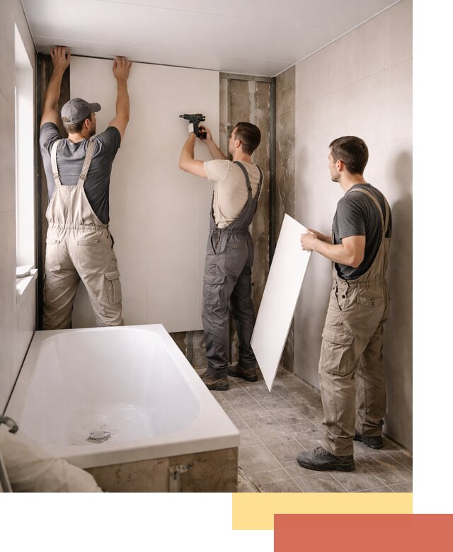 Отделка ванной панели ПВХ профессионально в Гатчине