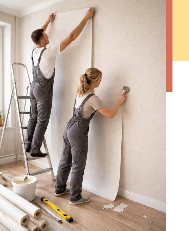 Поклейка флизелиновых обоев в Гатчине от 6166 руб. | Быстро и недорого — ОТДЕЛОЧНИК-Гтч