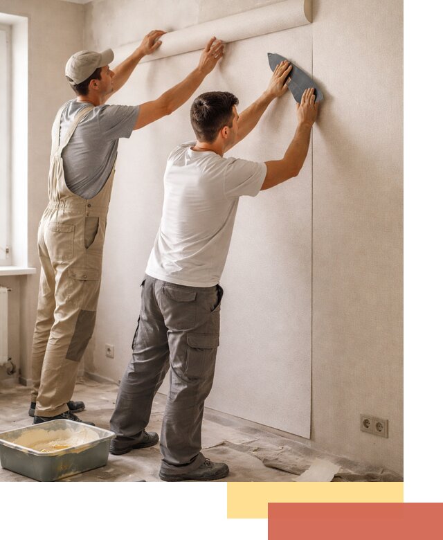 Поклейка виниловых обоев в Гатчине профессионально и качественно