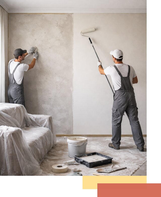 Покраска стен антивандальной краской в Гатчине