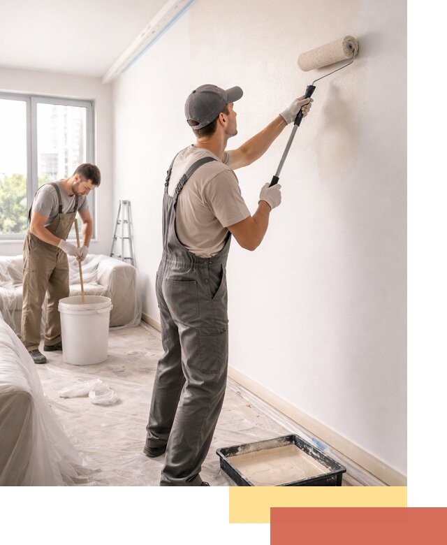 Покраска стен в офисе в Гатчине — быстрый и качественный ремонт