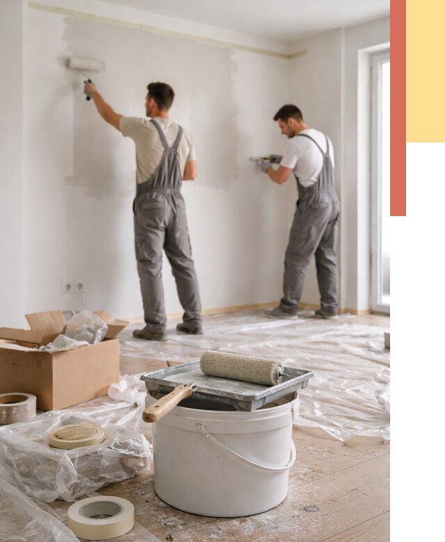 Покраска стен в квартире в Гатчине от 2569 руб/м2 — быстро и недорого | ОТДЕЛОЧНИК-Гтч