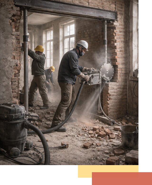 Прорезка проема в стене под дверной или оконный проем в Гатчине