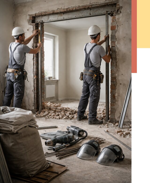 Расширение дверного проема в Гатчине от 12845 руб. под ключ | ОТДЕЛОЧНИК-Гтч