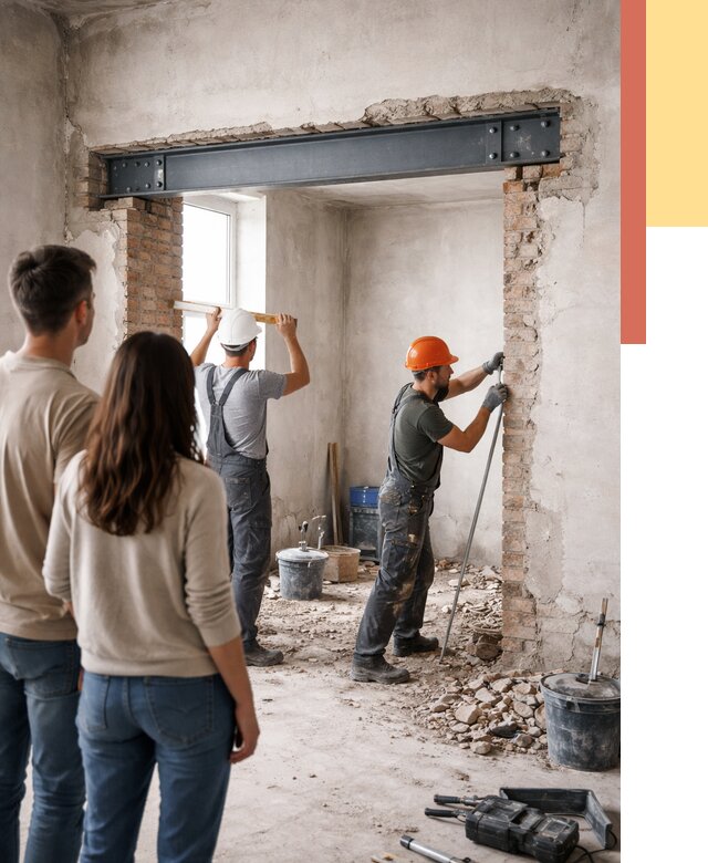 Усиление проема в стене в Гатчине от 9762 руб. — усиление дверного проема металлоконструкцией | ОТДЕЛОЧНИК-Гтч