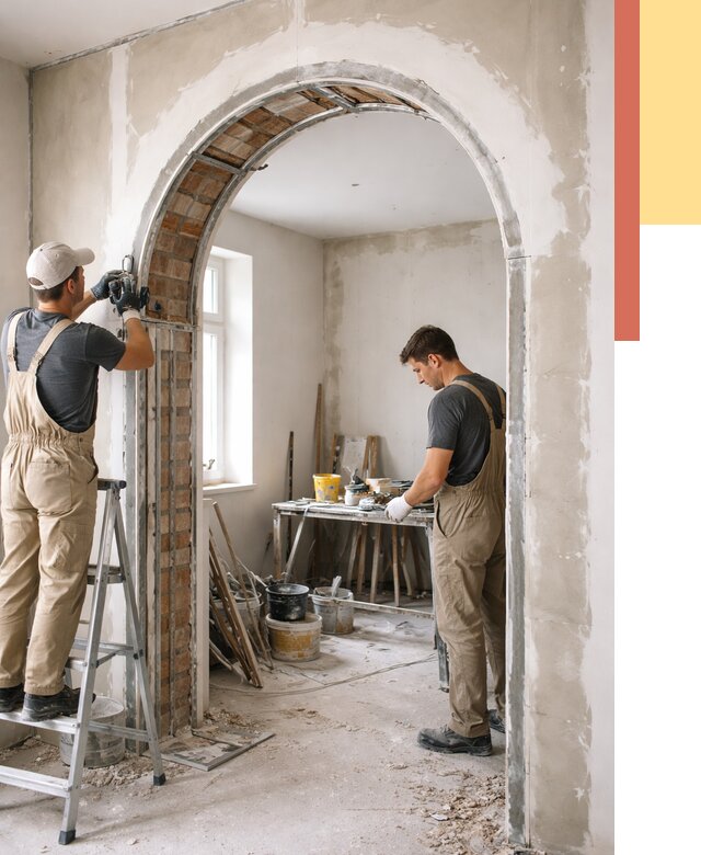 Устройство арочного проема в Гатчине от 9762 руб. под ключ — быстро и недорого | ОТДЕЛОЧНИК-Гтч