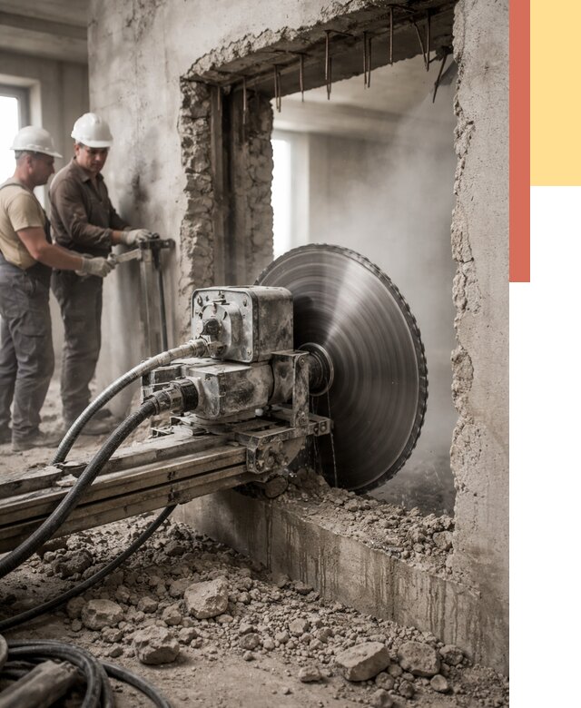 Алмазная резка проемов в Гатчине от 4624 руб. быстро и недорого | ОТДЕЛОЧНИК-Гтч