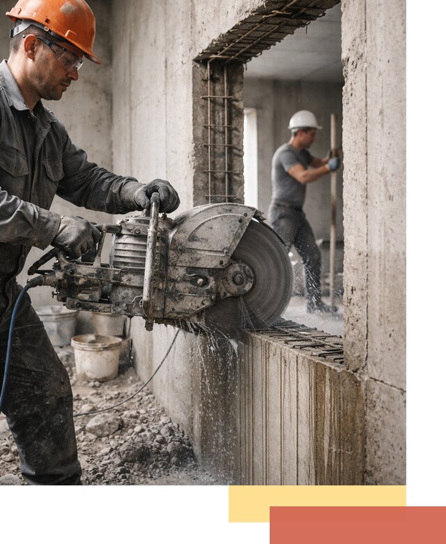 Алмазная резка проемов в Гатчине быстро и точно