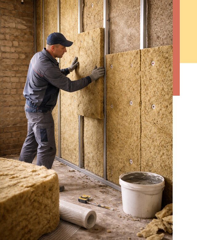 Утепление стен минватой в Гатчине от 1387 руб./м2 — недорого и быстро | ОТДЕЛОЧНИК-Гтч