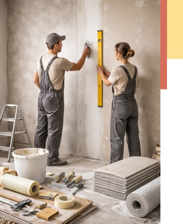 Отделка стен в Гатчине от 1541 руб/м² — недорого, быстро, под ключ | ОТДЕЛОЧНИК-Гтч