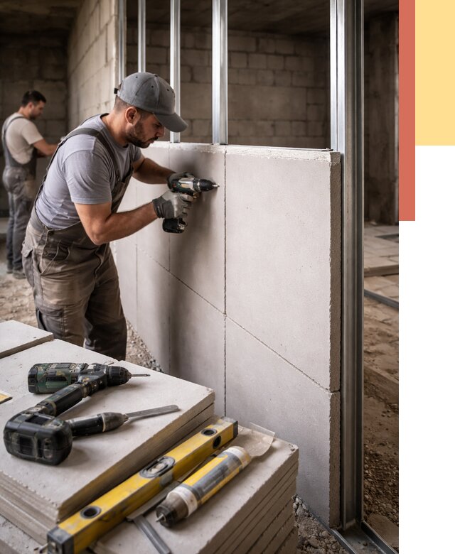 Кладка влагостойких перегородок ПГП в Гатчине от 1233 руб. под ключ | ОТДЕЛОЧНИК-Гтч