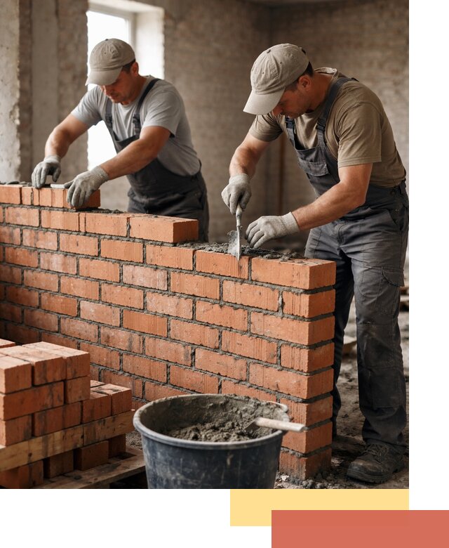 Кладка кирпичных перегородок под ключ в Гатчине