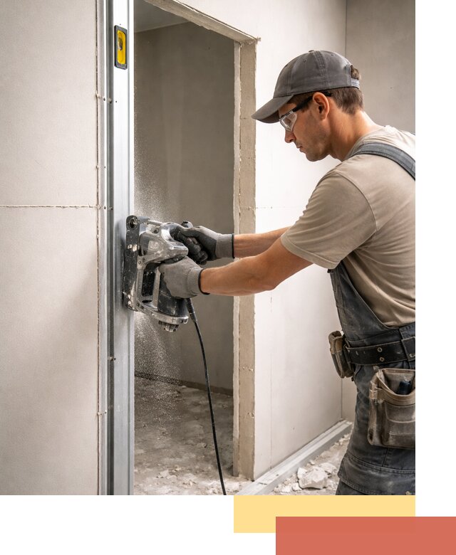 Устройство дверного проема в перегородке в Гатчине