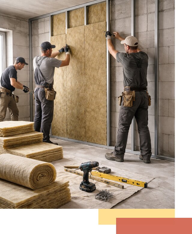 Шумоизоляция перегородок из блоков в Гатчине — монтаж и защита шумоизоляцией