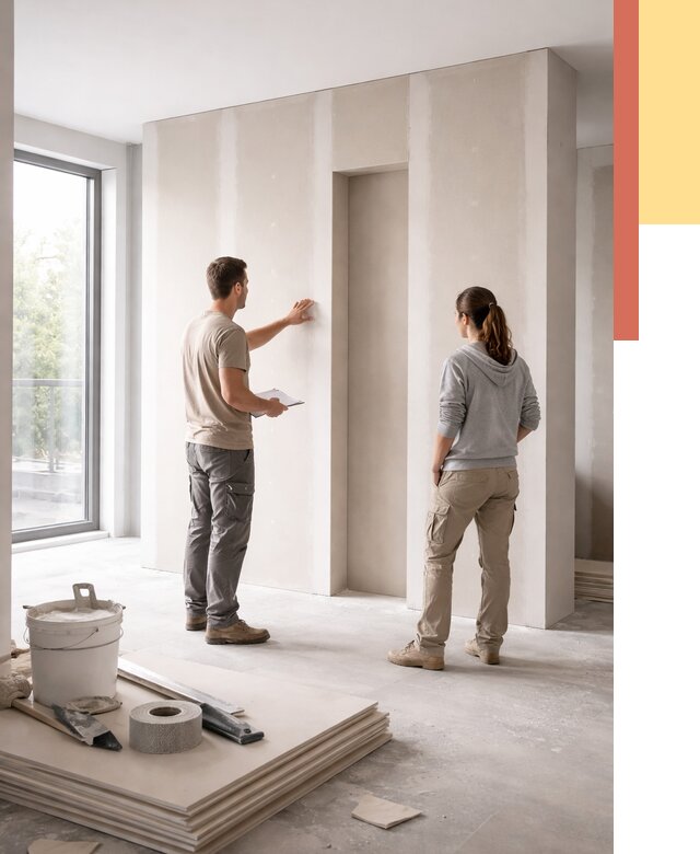 Зонирующая перегородка из гипсокартона в Гатчине от 2877 руб. под ключ | ОТДЕЛОЧНИК-Гтч