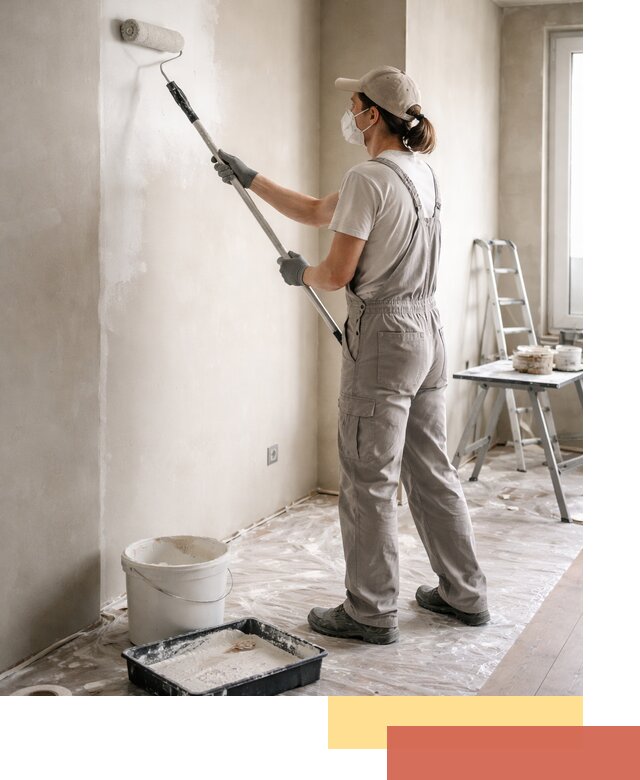 Покраска перегородок из гипсокартона в Гатчине качественно и недорого