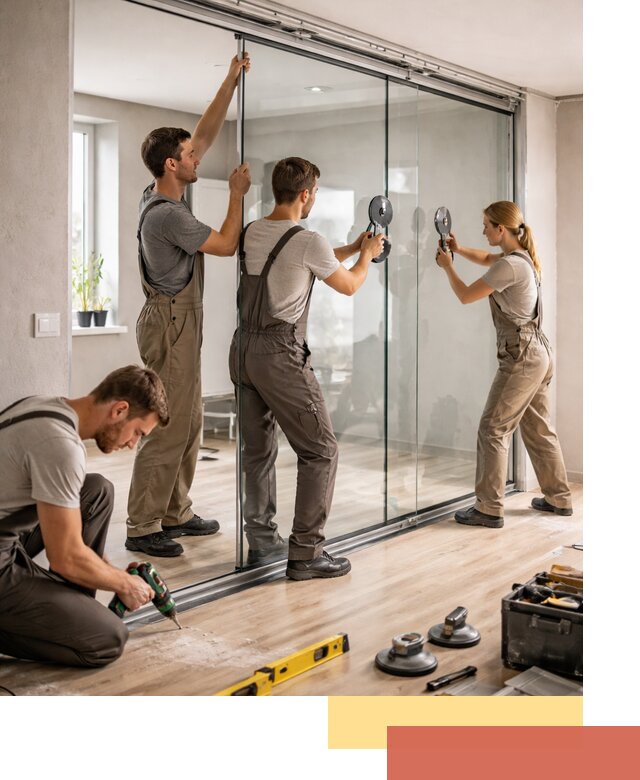 Изготовление стеклянных перегородок на заказ в Гатчине