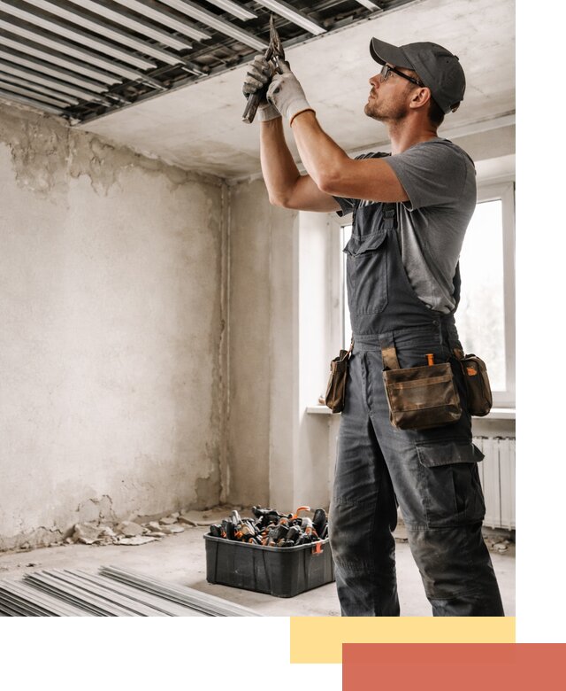 Демонтаж реечного потолка в Гатчине быстро и аккуратно