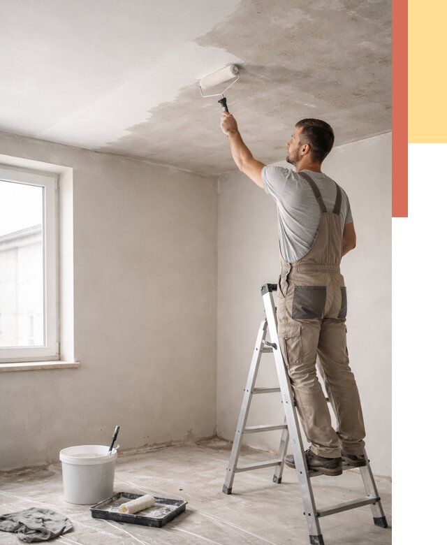 Грунтовка потолка в Гатчине от 2569 руб. — быстро и недорого | ОТДЕЛОЧНИК-Гтч