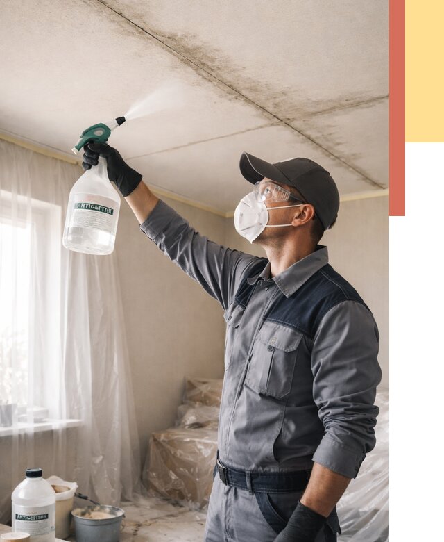 Антисептическая обработка потолка в Гатчине от 2569 руб. | ОТДЕЛОЧНИК-Гтч