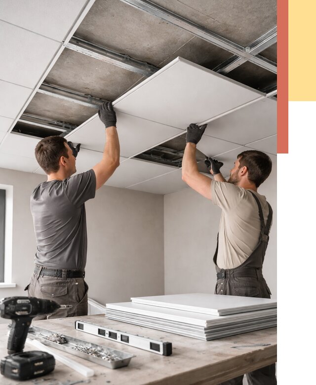 Монтаж кассетного потолка в Гатчине от 4624 руб/м2 — установка и сборка | ОТДЕЛОЧНИК-Гтч