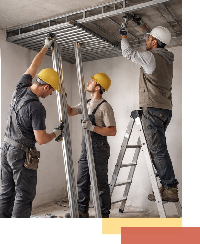 Монтаж реечного потолка под ключ в Гатчине