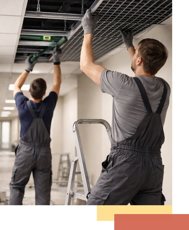 Монтаж потолка Грильято в Гатчине: установка под ключ качественно