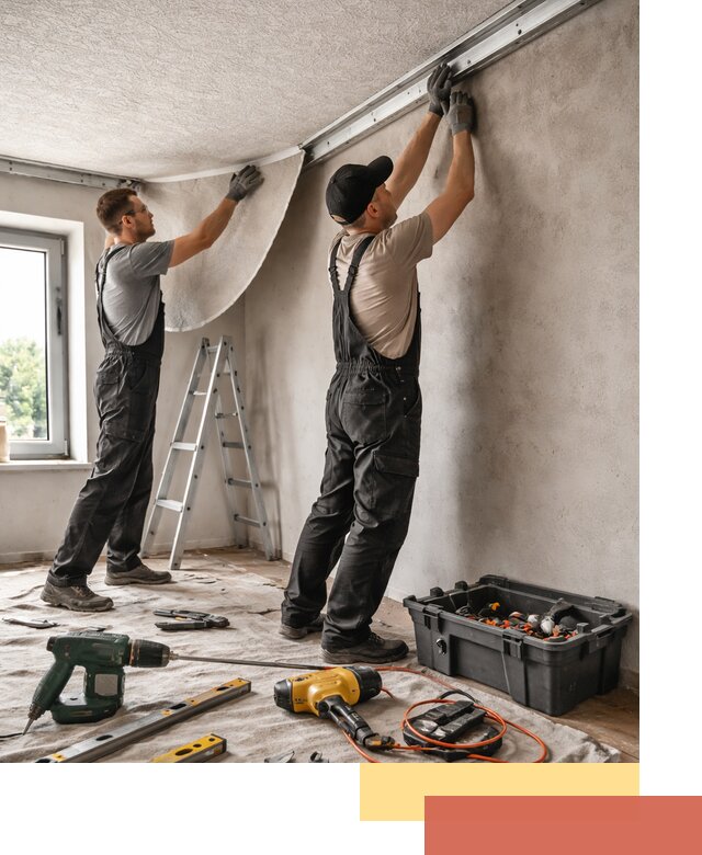 Монтаж фактурного натяжного потолка в Гатчине качественно и быстро