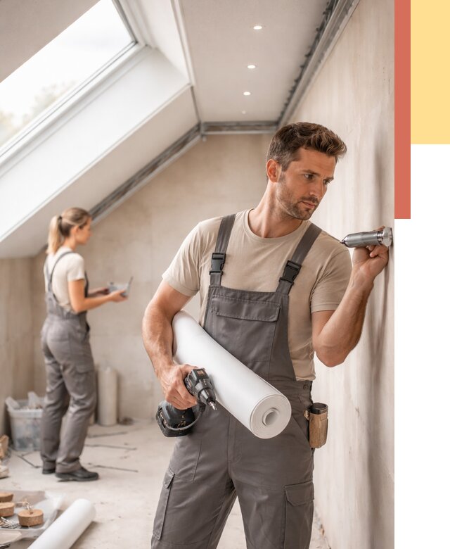 Монтаж натяжного потолка на мансарде в Гатчине от 3597 руб. | ОТДЕЛОЧНИК-Гтч