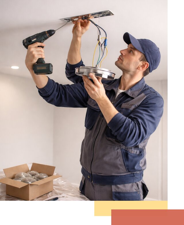 Установка люстры в натяжной потолок в Гатчине