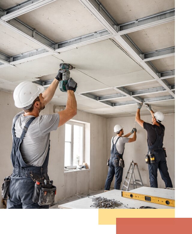 Кессонный потолок из гипсокартона под ключ в Гатчине