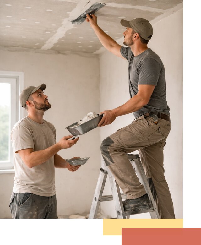 Шпаклевка потолка из гипсокартона в Гатчине качественно и быстро