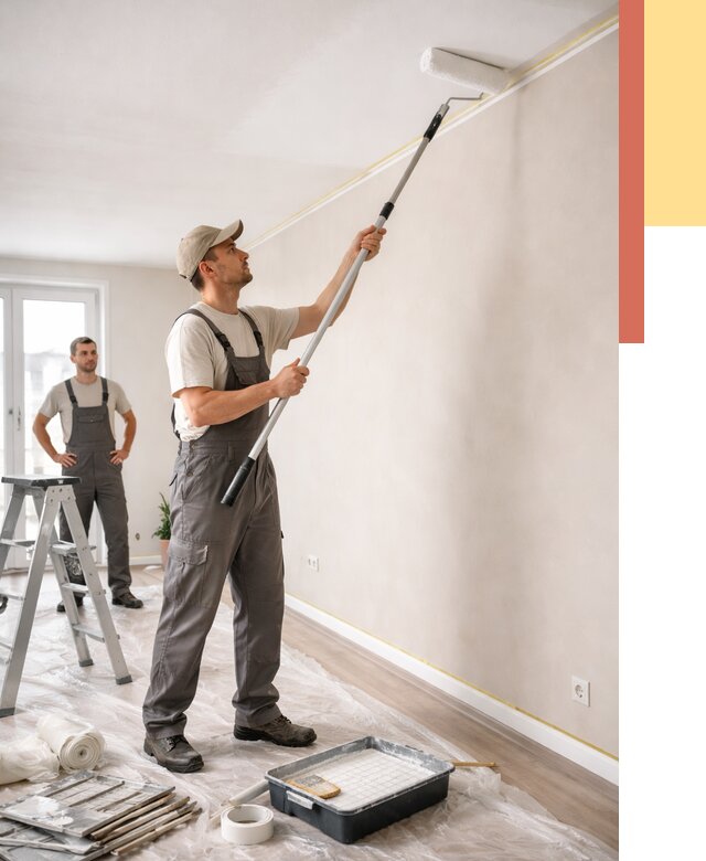 Покраска потолка из гипсокартона в Гатчине от 4624 руб./м2 — услуги под ключ | ОТДЕЛОЧНИК-Гтч