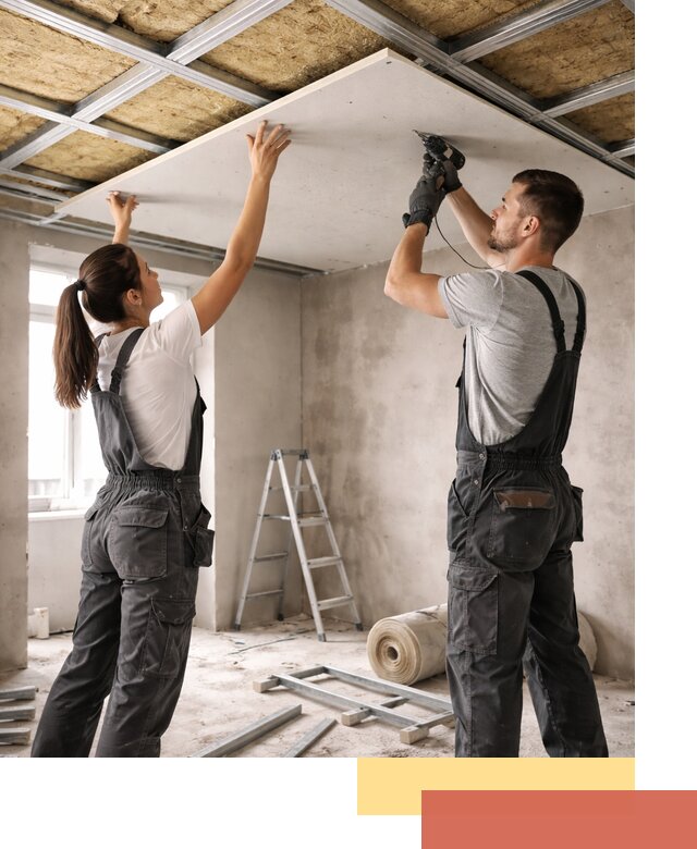 Звукоизоляция потолка из ГКЛ в Гатчине профессионально и надежно