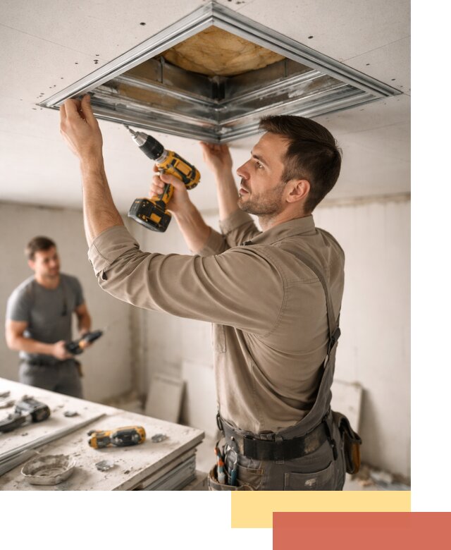 Монтаж люка в потолок из ГКЛ в Гатчине