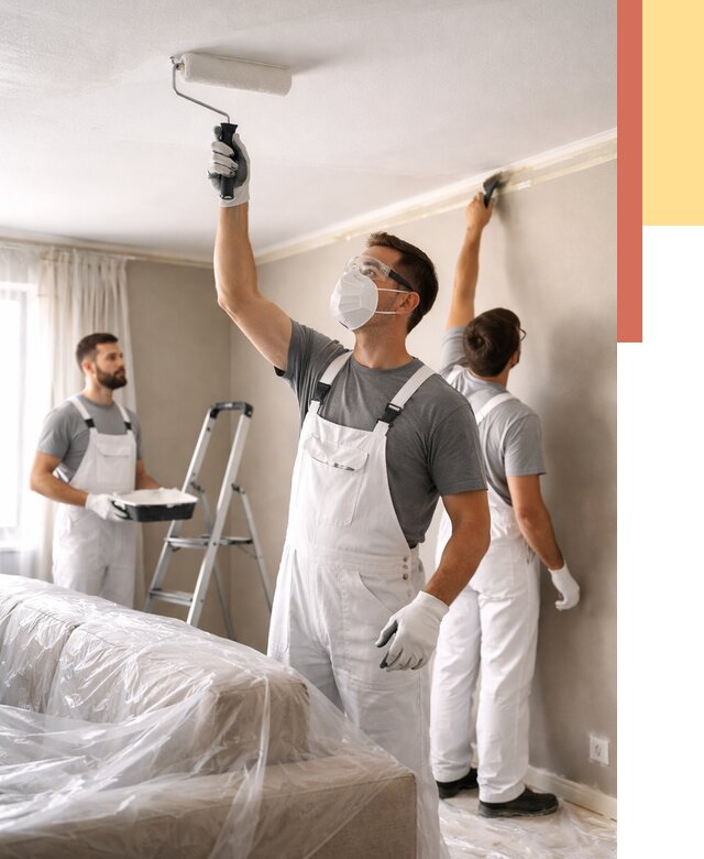 Покраска потолка водоэмельсионной краской в Гатчине от 2261 руб/м² — услуги под ключ | ОТДЕЛОЧНИК-Гтч