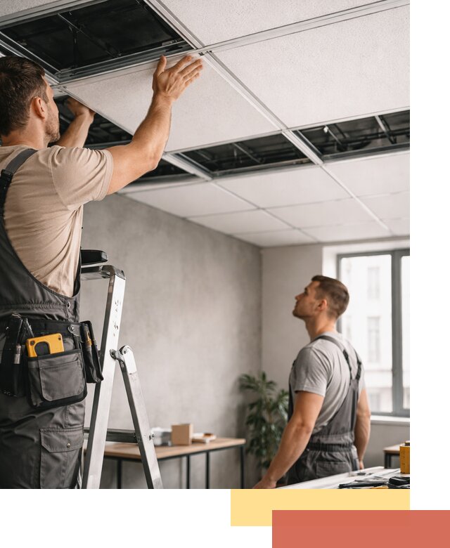 Монтаж потолочной плитки в Гатчине качественно и в срок