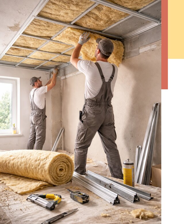 Утепление потолка в Гатчине от 7399 руб/м2 — недорого, быстро, под ключ | ОТДЕЛОЧНИК-Гтч