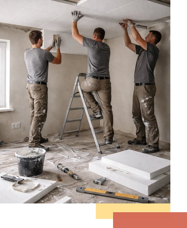 Утепление потолка пенопластом в Гатчине быстро и качественно